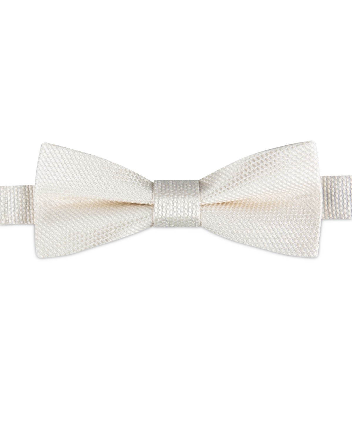 Calvin Klein Men's Textured Solid Bow Tie In Ivory