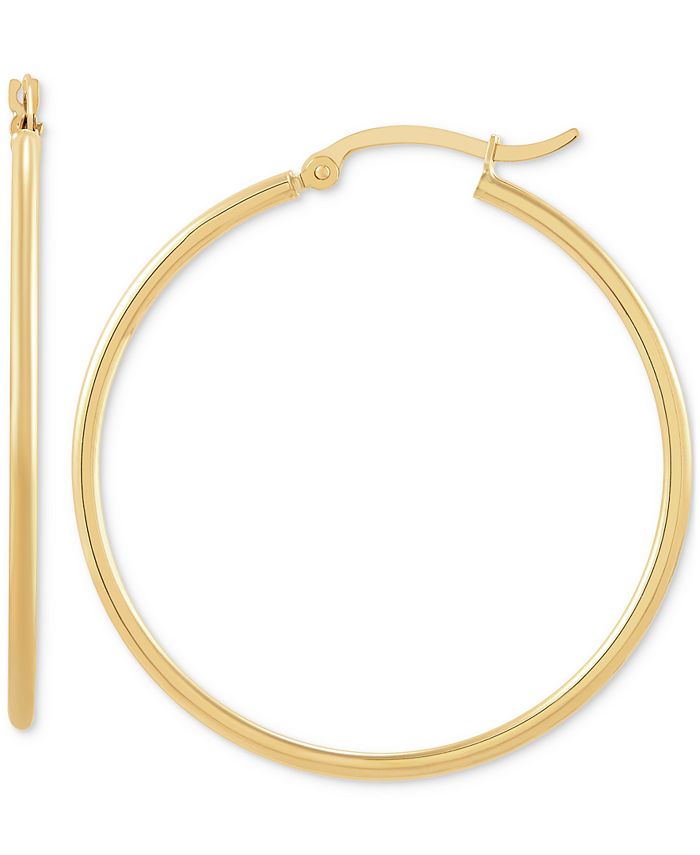 14k Gold Hoop Earrings 40mm