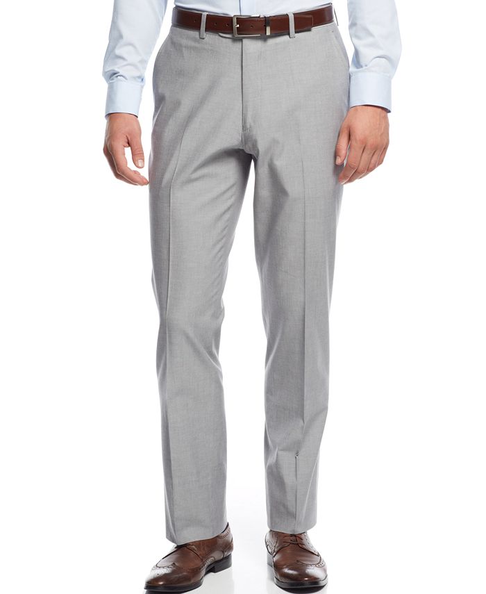 Perry Ellis Light Grey Sharkskin Slim-Fit Suit & Reviews - Suits ...