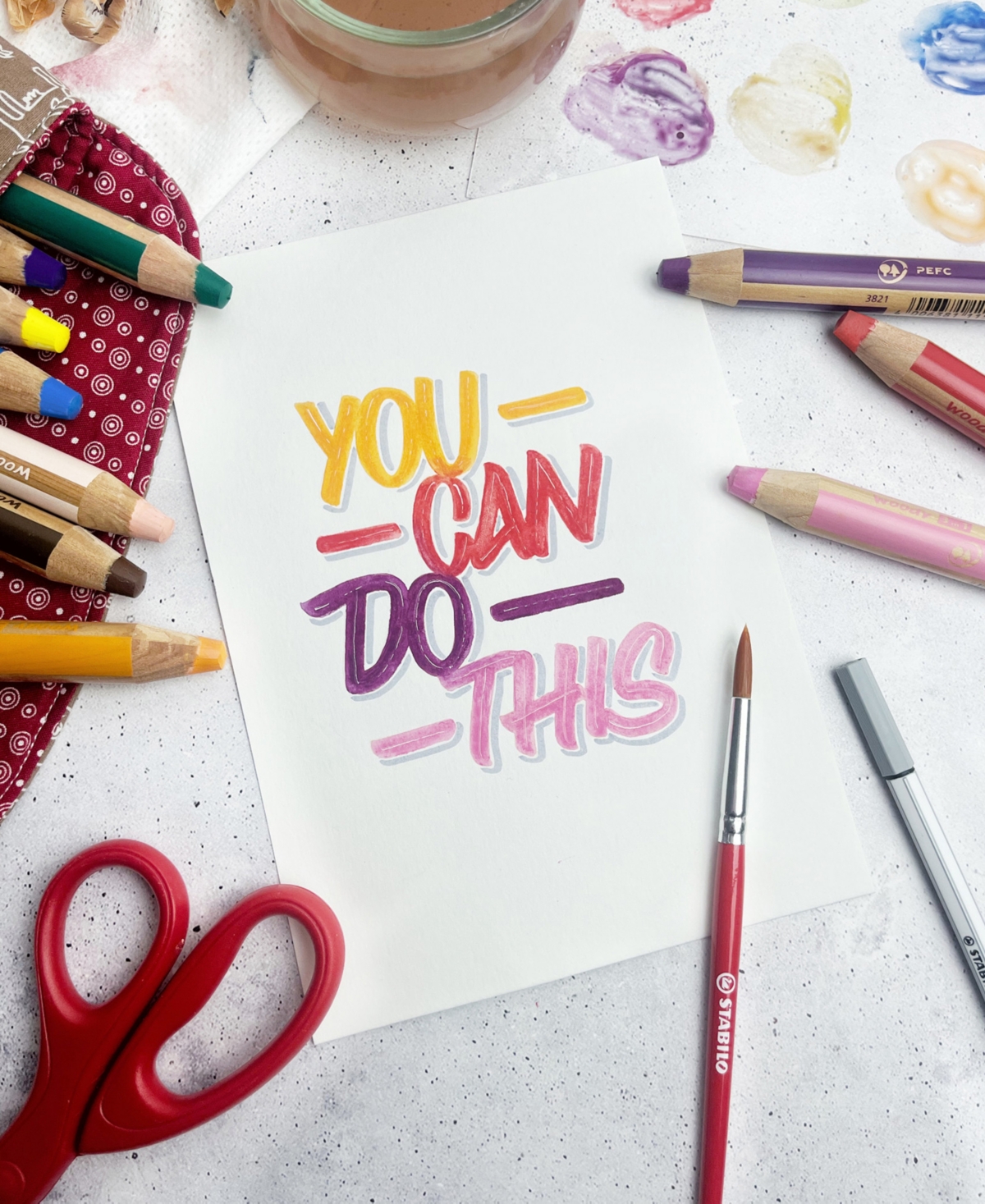 Stabilo Woody 3 In 1 Pencils, Arty, Set Of 18 With Sharpener In Multi-colored