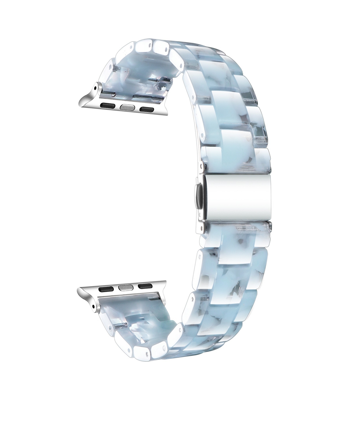 Shop Posh Tech Unisex Claire Light Blue Resin Band For Apple Watch For Size