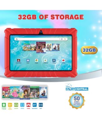 7" V8-2 Kids Android 11 Bluetooth Wi-Fi Pro HD Tablet 32GB Featuring 50 Disney eBooks with 2MP Dual Camera Toddler Child Proof Case