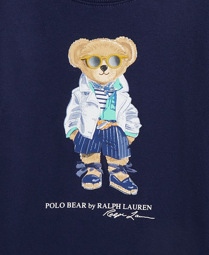 Polo Ralph Lauren Toddler and Little Girls Polo Bear Fleece Dress - Macy's