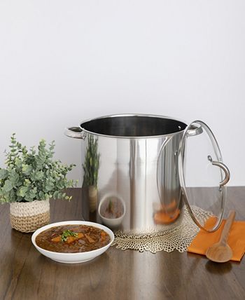 Belgique CLOSEOUT! Polished Stainless Steel 20-Qt. Covered Stockpot,  Created for Macy's - Macy's