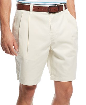 Club Room Men's Double-Pleated Shorts, Only at Macy's - Shorts - Men ...