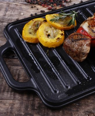 Rectangular 13" Cast Iron, Reversible Griddle Grill