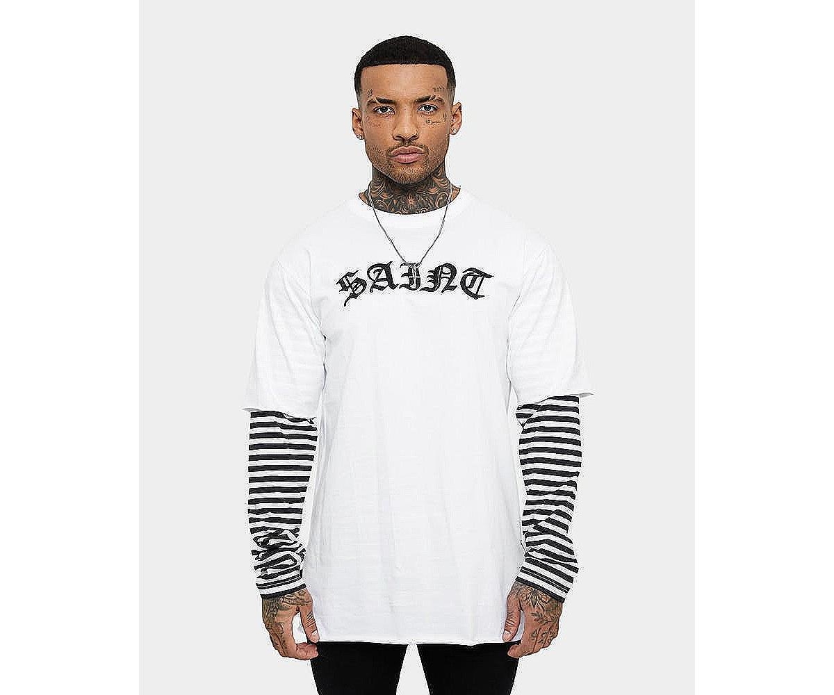Saint Morta Men's Jail Layered Long Sleeve T-Shirt -black