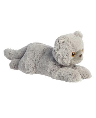 Aurora Medium Scotty Cat Flopsie Adorable Plush Toy Gray 12