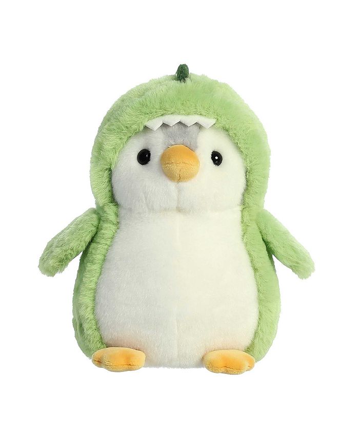 Aurora Small Dino PomPom Penguin Playful Plush Toy Green 7" - Macy's