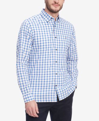 Tommy Hilfiger - Men's Flex Small Check Long-Sleeve Button-Down Shirt
