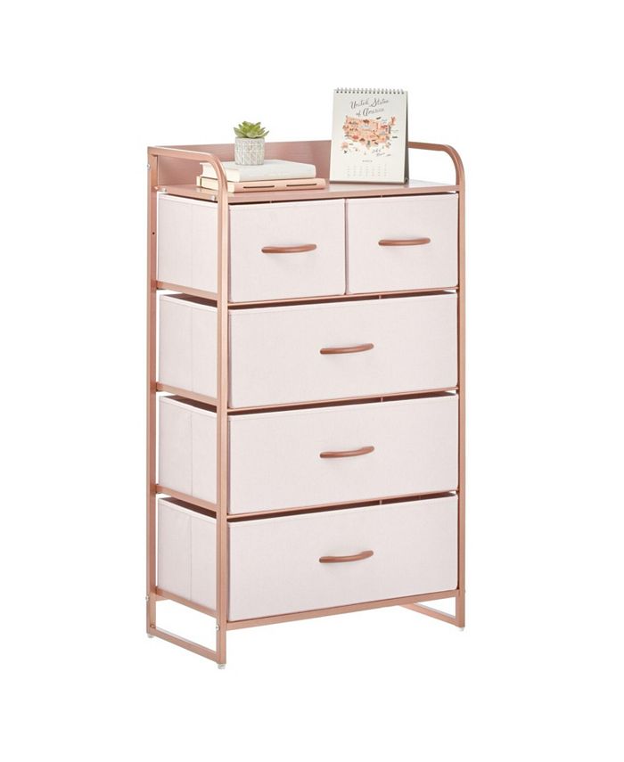 mDesign Tall Dresser Storage Chest, 5 Fabric Drawers Macy's