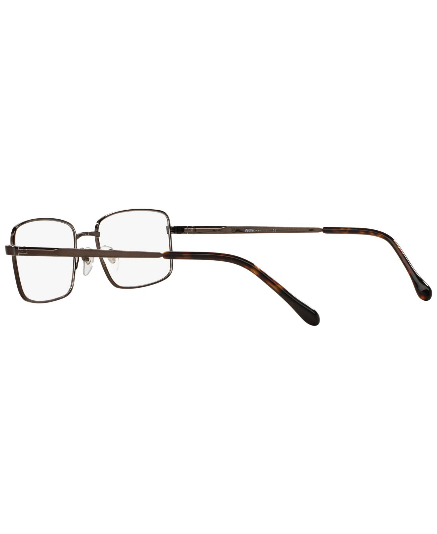 Мужские очки Sferoflex Man Rectangle Metal SF2271 Eyeglasses, цвет: Чёрный какао — фото 6