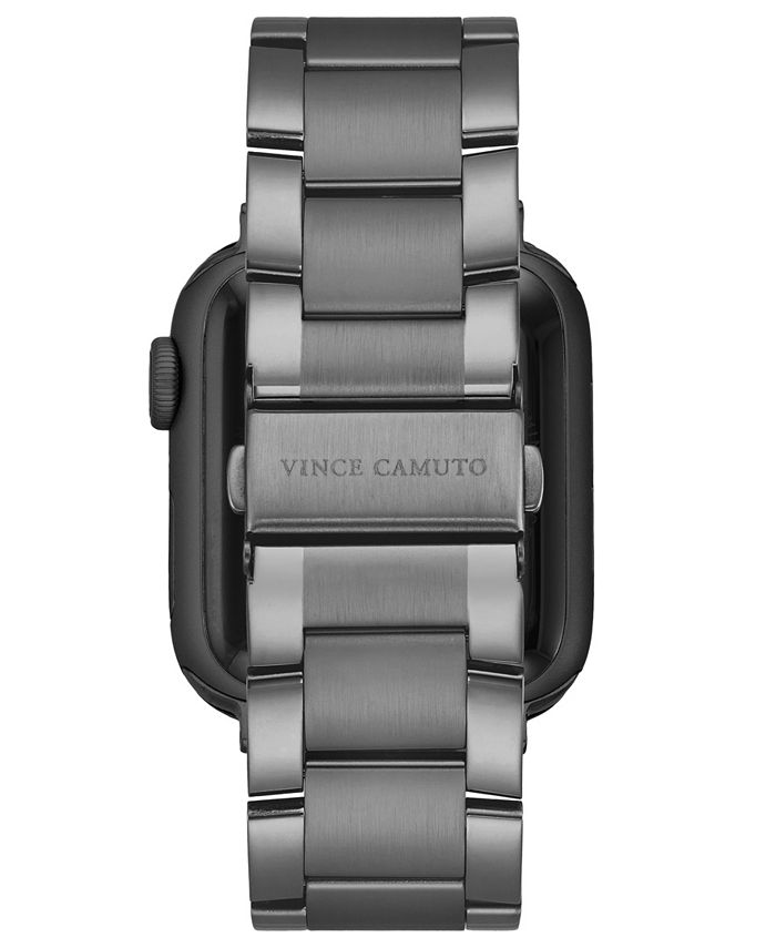 Vince Camuto Men's Gunmetal Gray Stainless Steel Link Band Compatible ...
