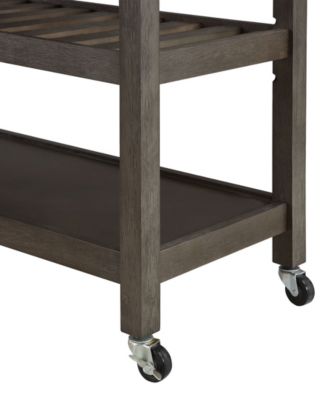 American Heritage 45" Wood 3 Tier Butcher Block Kitchen Cart