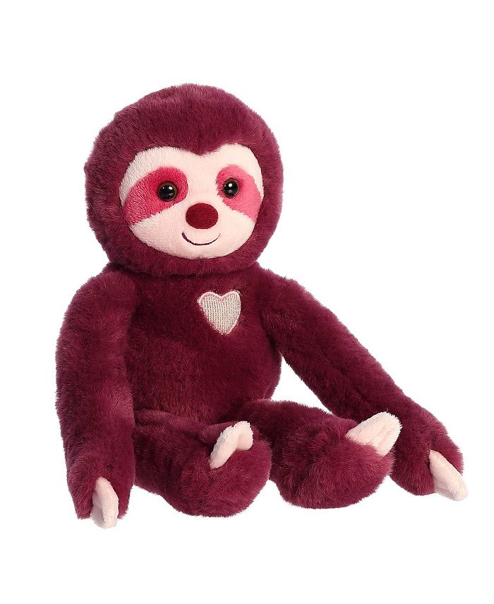 Aurora Medium Sweety Sloth Valentine Heartwarming Plush Toy Amethyst 12 ...