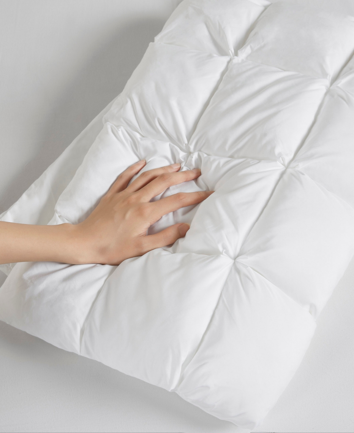 Madison Park Stay Puffed Overfilled Protector Single Piece Pillow In White