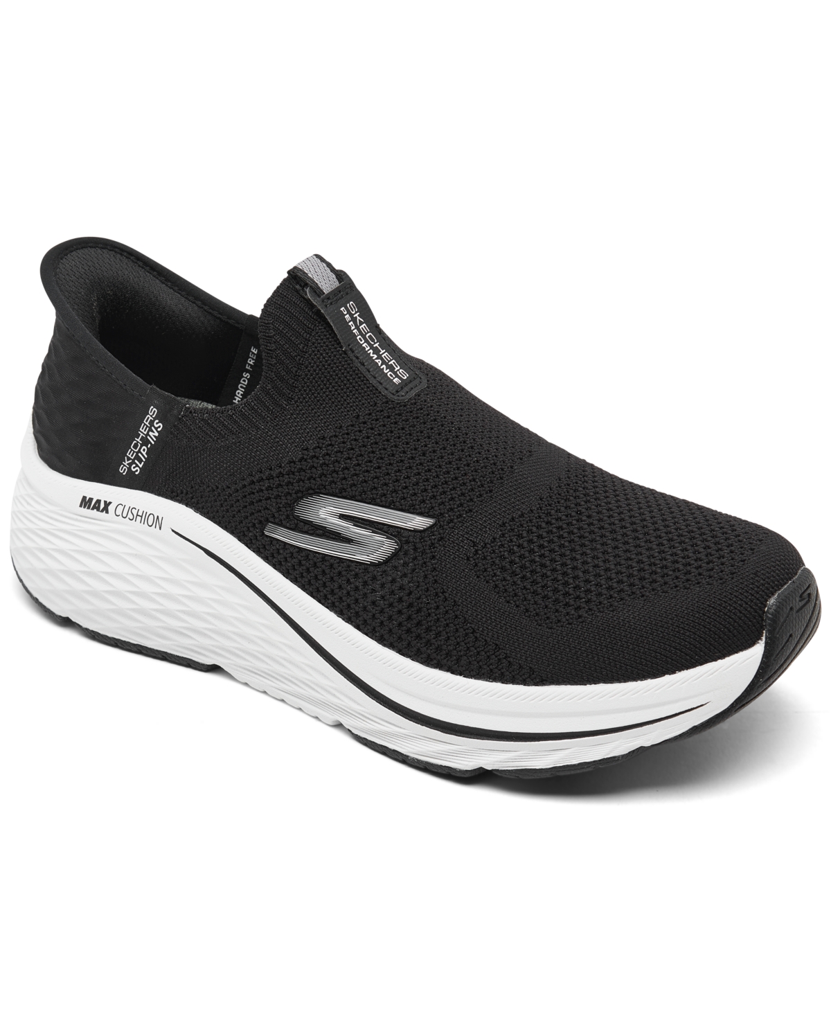 Skechers Women's Slip-ins Max Cushioning Elite 2.0 Athletic Running Sneakers From Finish Line In Black,white
