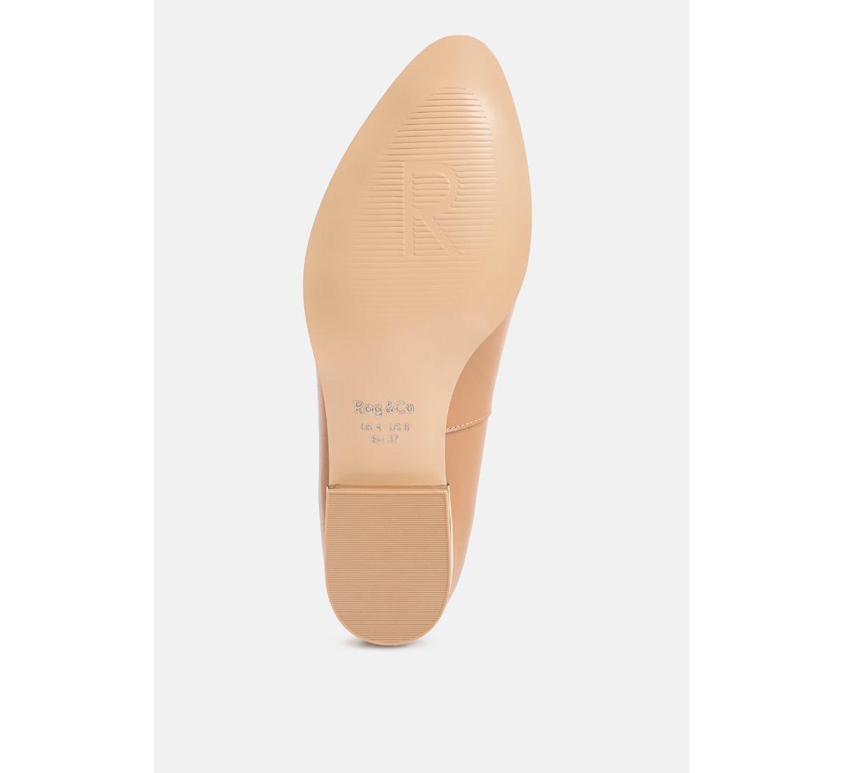 Richelli Womens Metallic Sling Detail Loafers