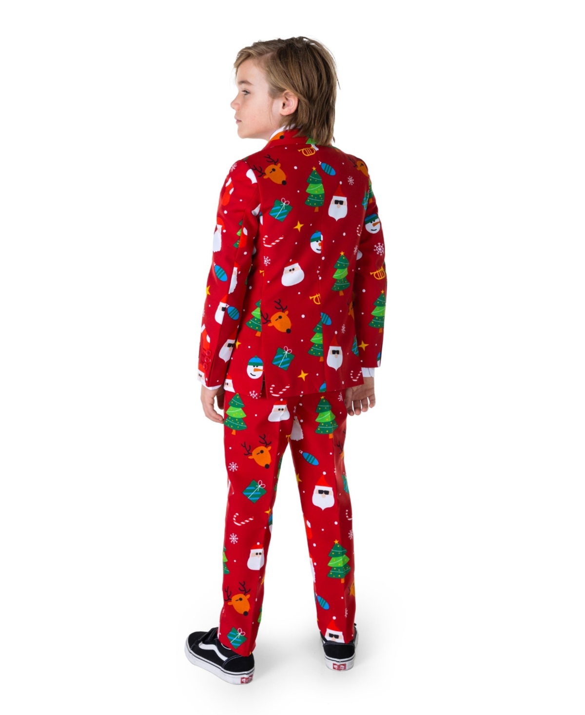 OppoSuits Big Boys Festivity Christmas Party Outfit Including Blazer, Pants and Tie Suit Set
