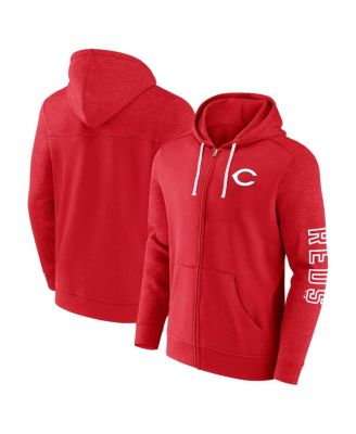 Men's Fanatics Red Cincinnati Reds Offensive Line Up Full-Zip Hoodie ...
