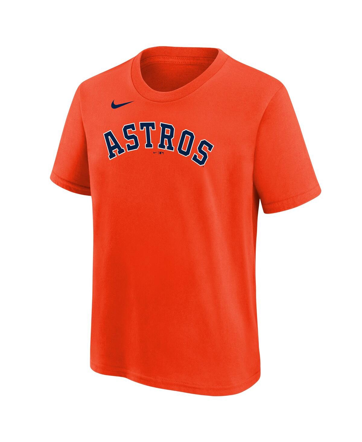 Shop Nike Big Boys  Jeremy Pena Orange Houston Astros Player Name And Number T-shirt