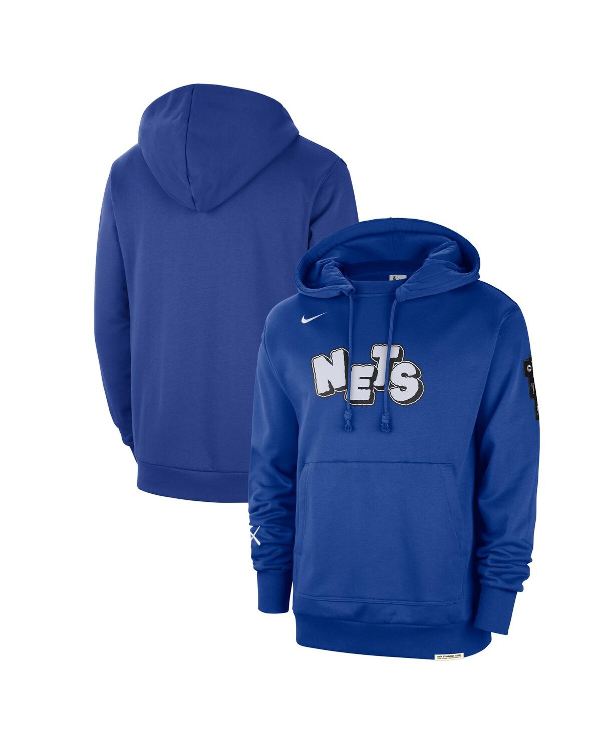Nike Men's  Blue Distressed Brooklyn Nets 2023/24 City Edition Courtside Standard Issue Pullover Hood