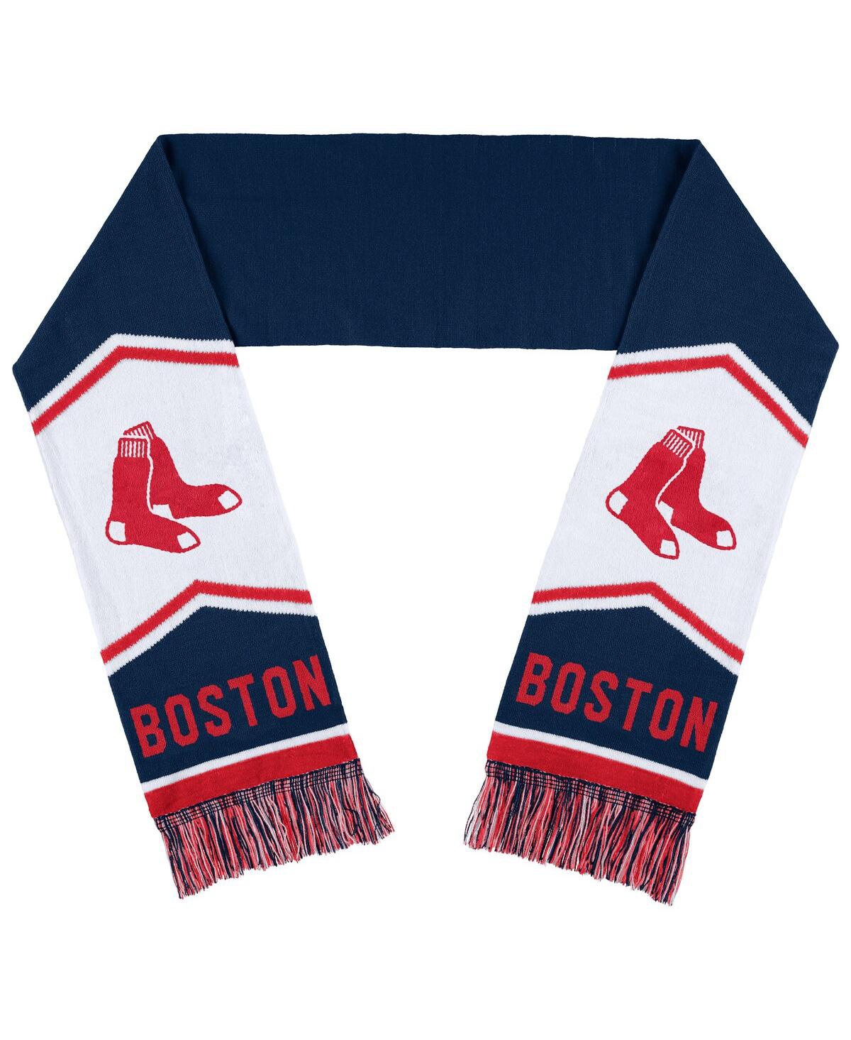 Wear By Erin Andrews Women's  Boston Red Sox Jacquard Stripe Scarf In Blue