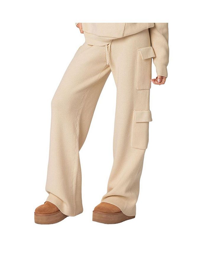 Edikted Women's Wynter knit cargo pants Macy's