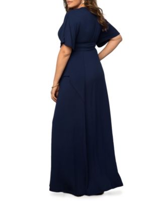 Plus Size Indie Flair Maxi Dress with Kimono Sleeves
