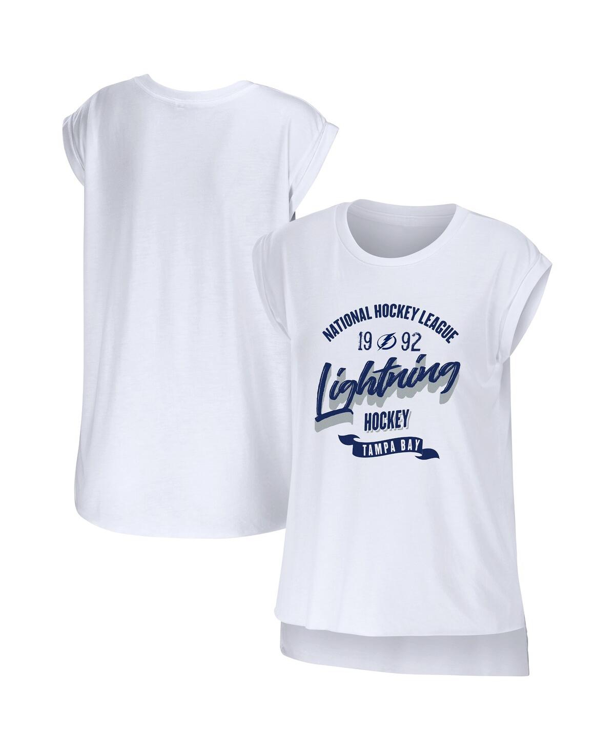 Shop Wear By Erin Andrews Women's  White Tampa Bay Lightning Domestic Tank Top