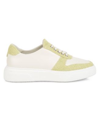 KJAER Womens Dual Tone Leather Sneakers