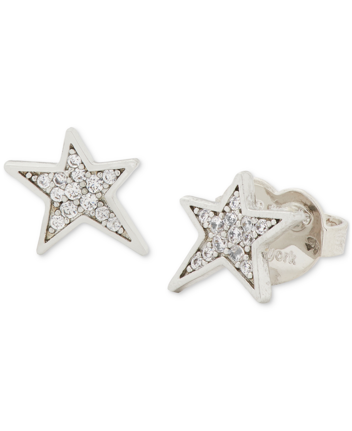 Kate Spade Pave Star Stud Earrings In Clear,silver.