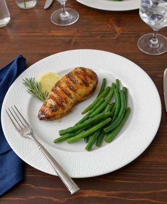 Amanda Embossed Dinner Plates, Set of 4