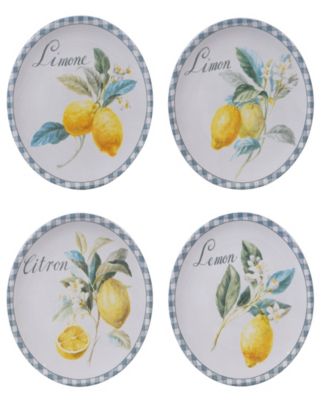 Certified International - Citron 4-Pc. Salad Plate asst.