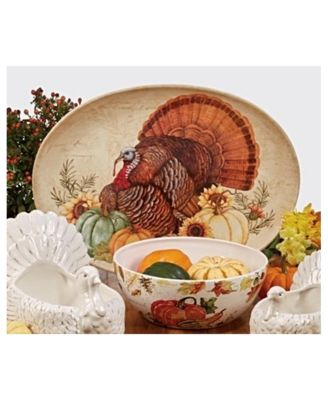 Autumn Fields Oval Turkey Platter