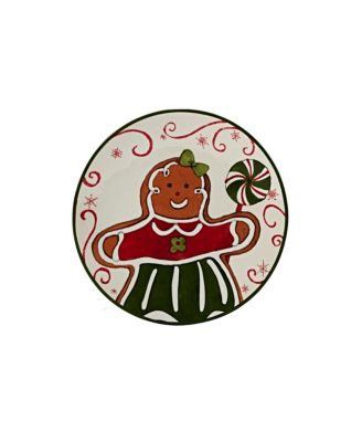 Holiday Magic Gingerbread 4 Set Canape Plate Set