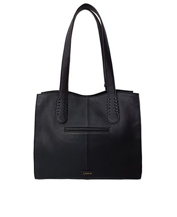 Lodis black leather tote online