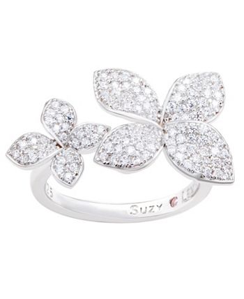 Suzy Levian Sterling Silver Round-Cut Cubic Zirconia Earring Studs 3.2 –  SUZY LEVIAN NEW YORK