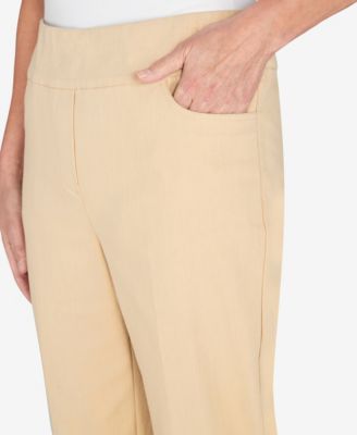 Petite Mid-Rise Pull On Straight Leg Denim Pants, Petite & Petite Short