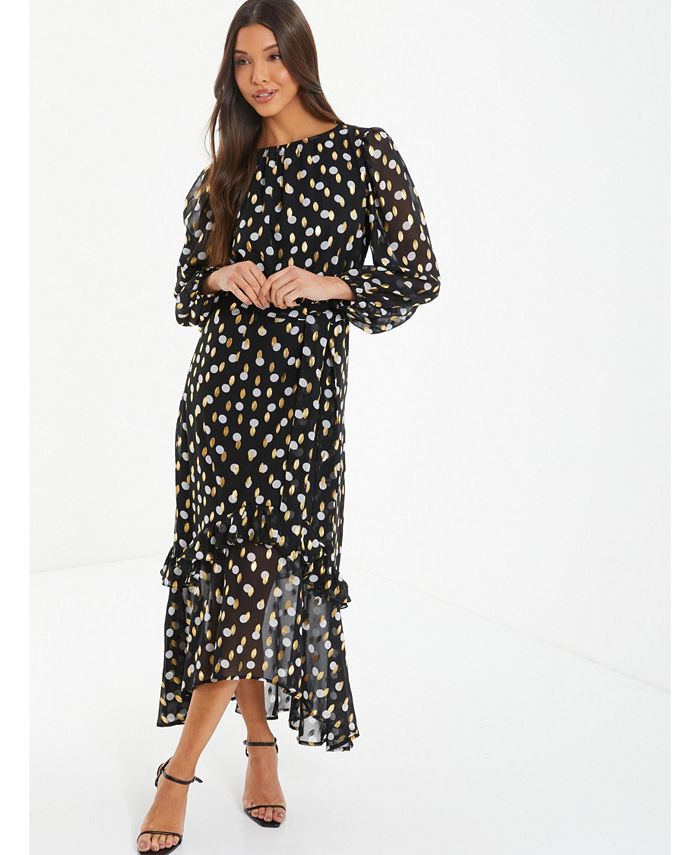 Macy's white and gold dress on sale