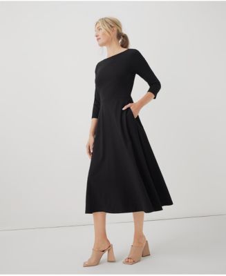 Organic Cotton Fit & Flare Open-Back Dress - Macy's