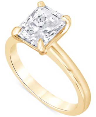 Certified Lab Grown Diamond Radiant-Cut Solitaire Engagement Ring (3 ct. t.w.) in 14k Gold