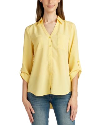 BCX - Juniors' Portifino 3/4-Sleeve Utility Shirt