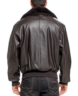 Men B-15 Leather Flight Bomber Jacket