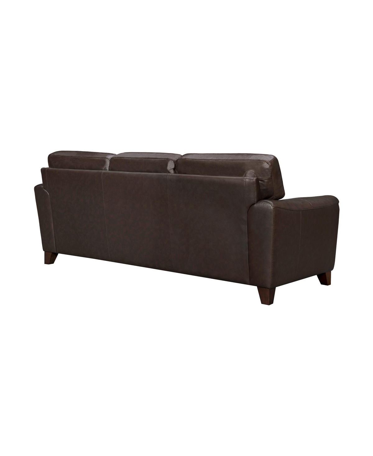 Armen Living Bergen 88" Genuine Leather Square Arm Sofa In Espresso
