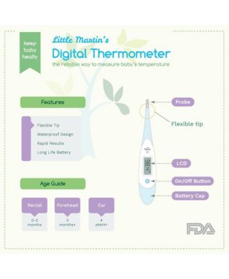 Little Martin's Digital Medical Thermometer for Oral Armpit & Rectal Temperature