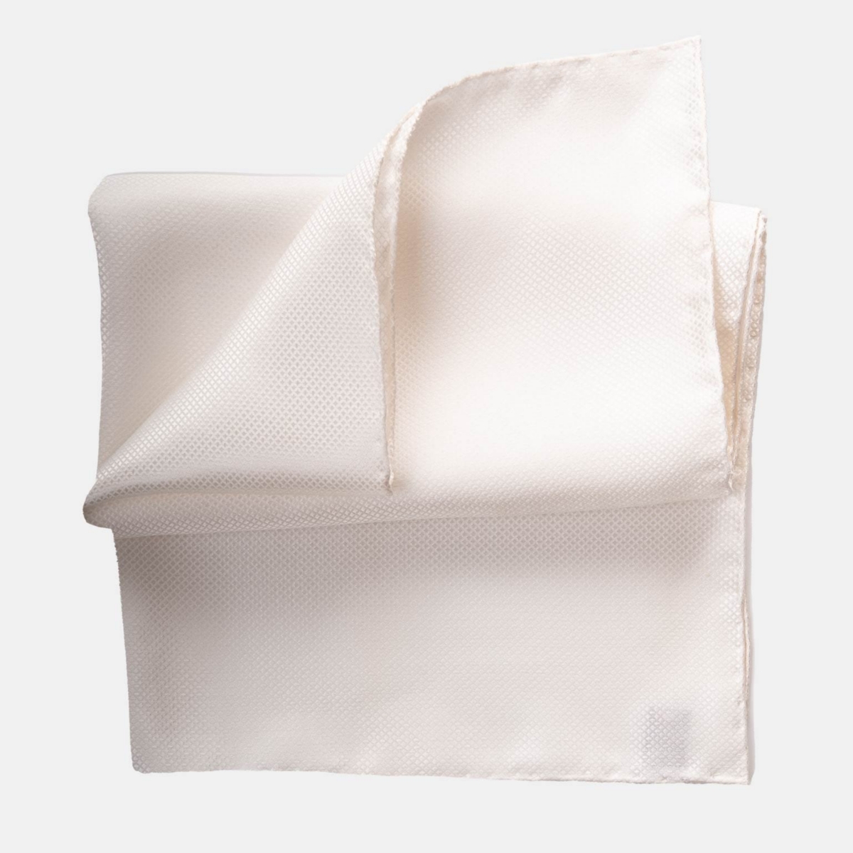 Urbino - Large Silk Pocket Square for Men - White
