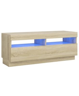 TV Stand with LED Lights Sonoma Oak 39.4"x13.8"x15.7"