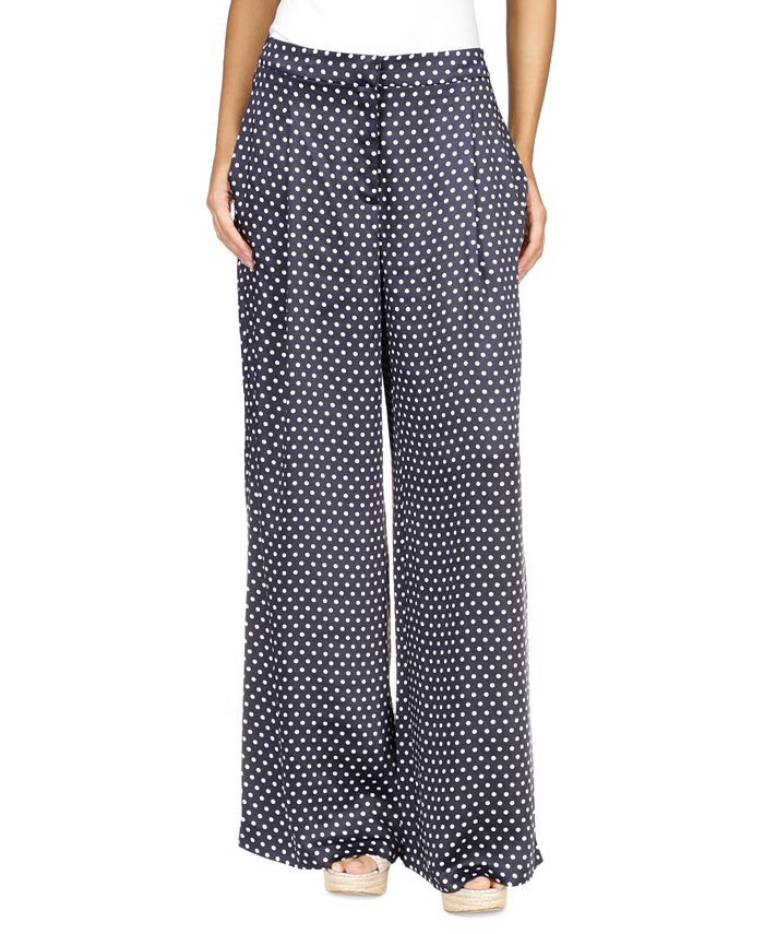 Michael Kors Women's Dot-Print Wide-Leg Pants - Macy's