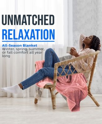 Cut Plush Lightweight Super Soft Luxury Bed Throw, 50" x 60"